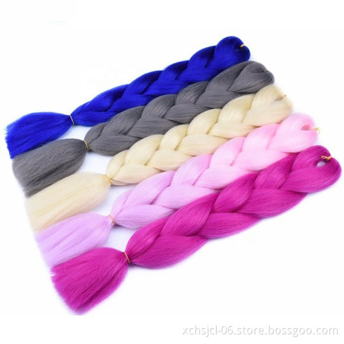 Wholesale Synthetic Hair Yaki Colorful Braiding Pre Stretched Super Jumbo Hair Braid Crochet Braids For African Hair  for Women